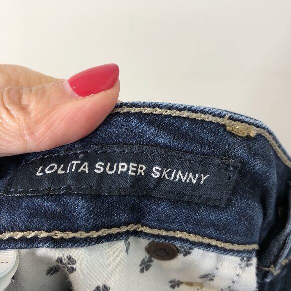 Lucky Brand Women's Lolita Super Skinny Mid-Rise Frayed Hem Jeans Size 6/28 - Picture 8 of 10